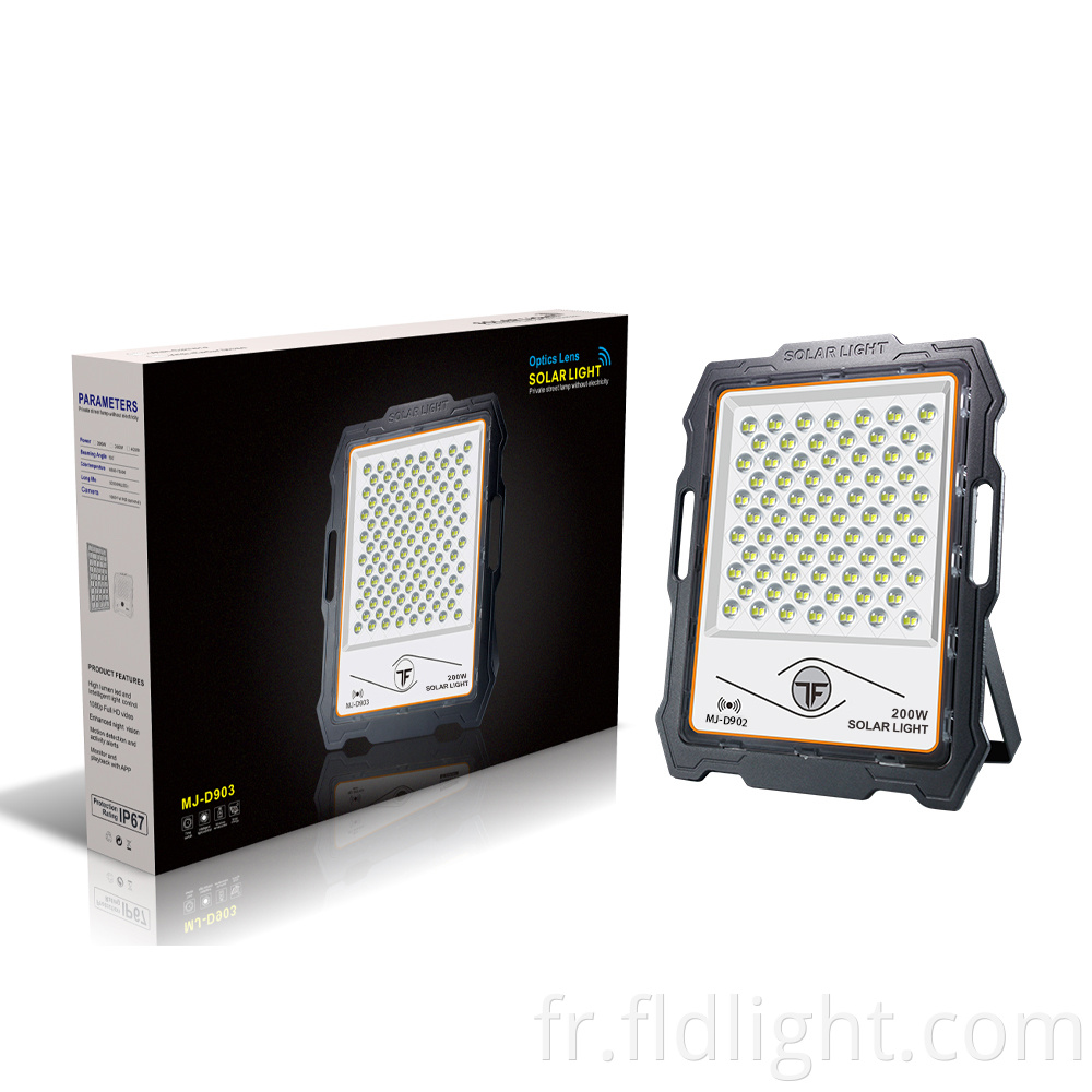 Solar floodlight packing